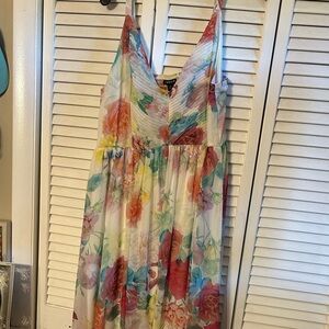Torrid Multicolor Floral Pleated Dress